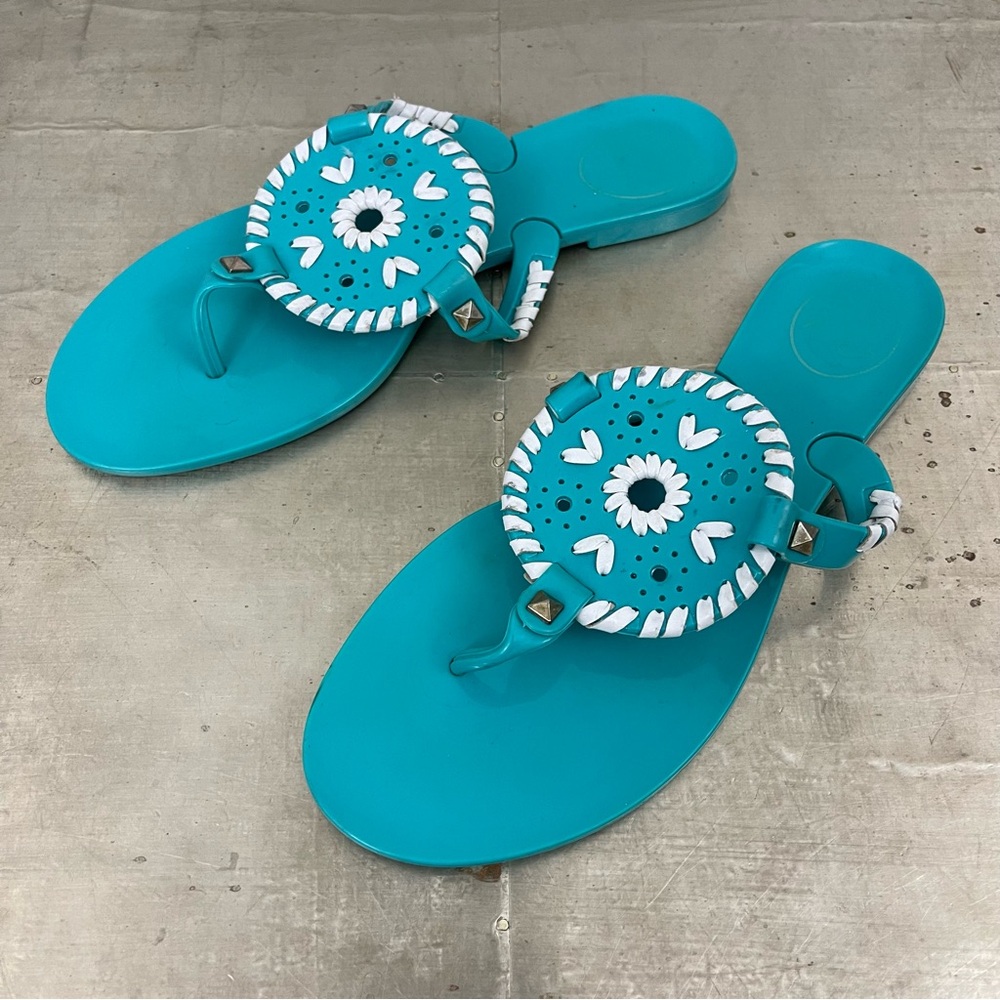 Jack Rodgers Georgica Jelly Sandals Teal